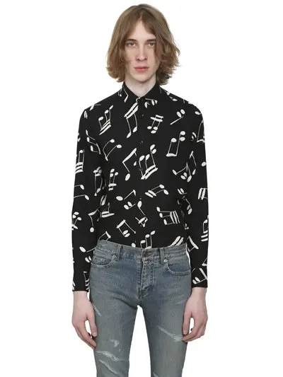 Мужская рубашка с длинными рукавами шелковая принтом костюмы для певиц осень 2019 |