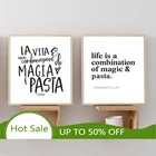 Красивый итальянский декор для кухни и комнаты WTQ, настенная Картина на холсте, постеры с цитатами, принты для итальянских влюбленных, украшение для ресторана