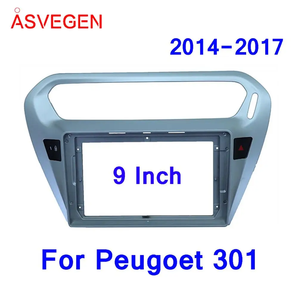 

Asvegen 9 " For Peugeot 301 Car Radio Fascia Frame Car Dvd Frame Install Panel Dash Mount Installation Dashboard