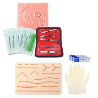 suture training kit skin operate suture practice model training pad needle scissors tool kit