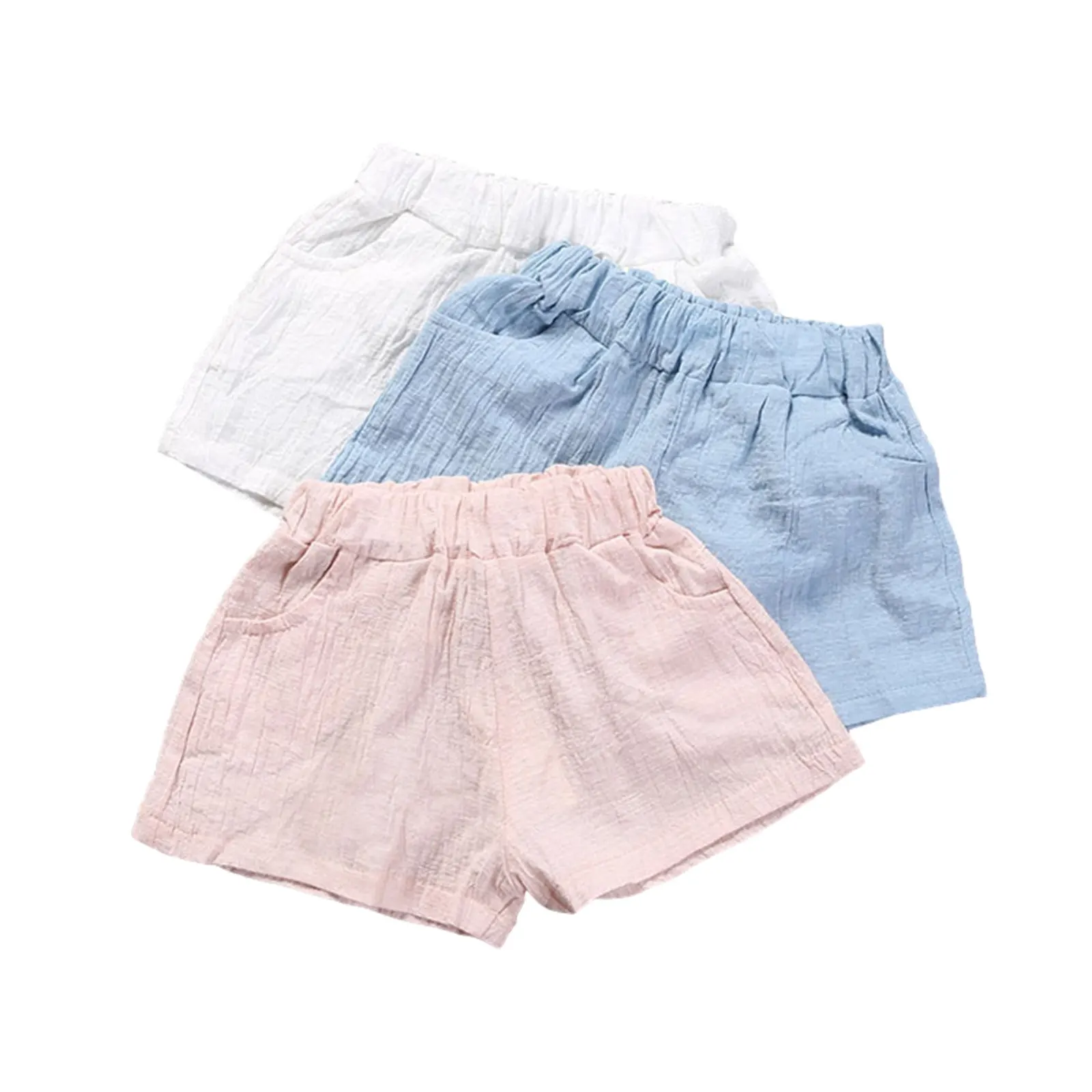 

Детские модные однотонные шорты с карманом для мальчиков и девочек