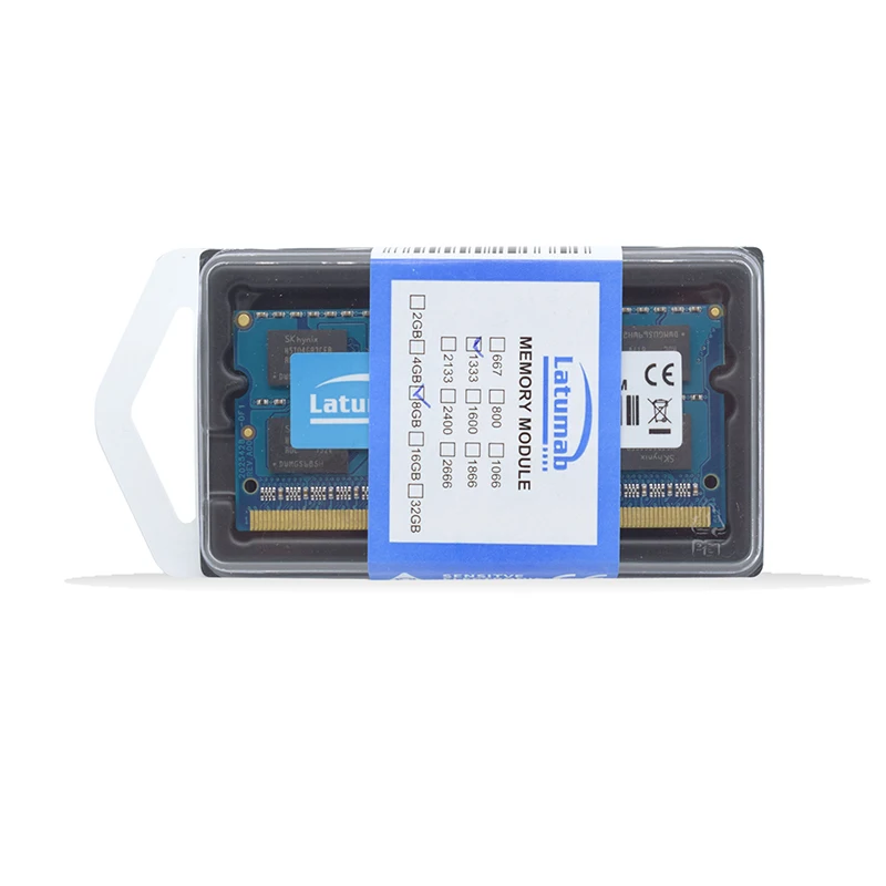 Latumab ОЗУ DDR3 8 ГБ 16 32 1333 МГц память для ноутбука PC3 10600 SODIMM 204Pin 1 5 в Memoria модуль