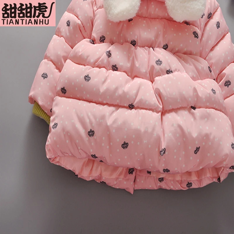 Зимнее пальто для маленьких девочек Верхняя одежда детей зимний комбинезон с