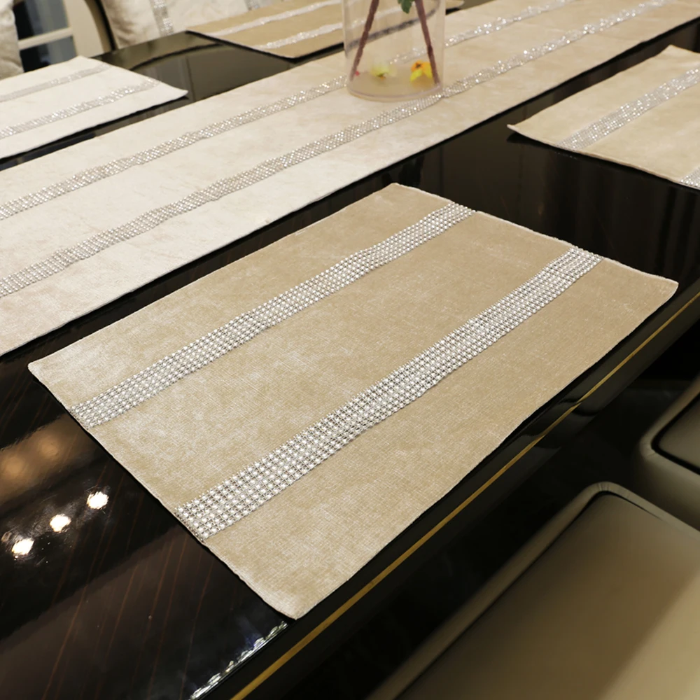 Настольная дорожка Подушка Чехол Настольный коврик фланель бриллиантовой