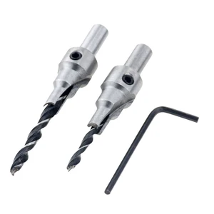 Сверла для зенковки, 3 этапа, винт с расширителем дюйма, 4657 мм, хвостовик 8 мм, 2 шт.