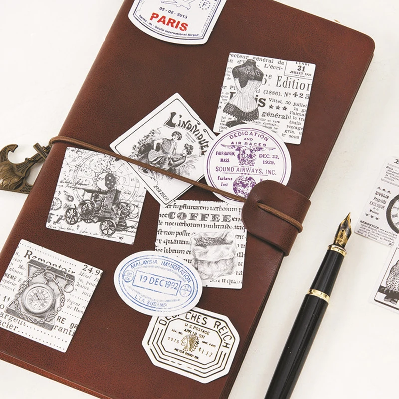 45 шт./кор. Европейская винтажная черная белая наклейка для скрапбукинга