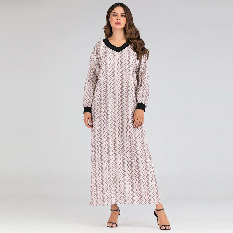 Мусульманское платье Abaya арабское Платье с принтом Abayas пакистанское Дубай