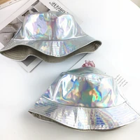 cool laser reflective fisherman hat ins street tide men and women double sided spring and summer sunscreen sunbathing pot hat
