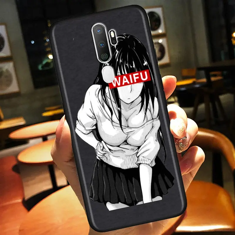 Мягкий чехол Sugoi Senpai Anime Waifu для Oppo A5 A9 2020 Reno3 F11 Pro Find X2 Lite ACE2 A31 F15 A52 A72 A92 A92s|Бамперы| |