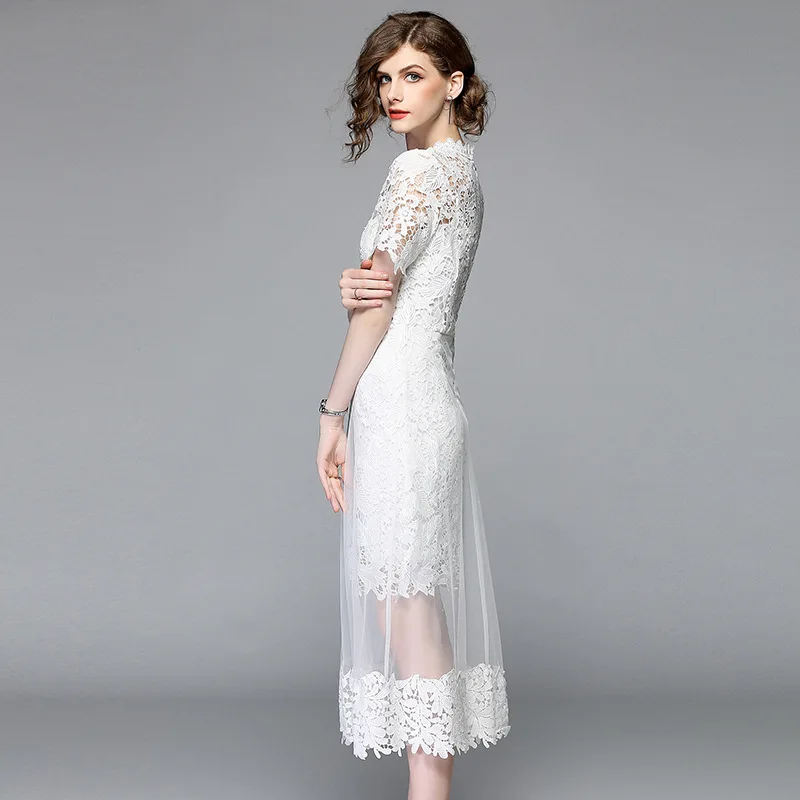 Летнее весеннее платье для женщин кружевное Макси-платье Марлевое комплект из