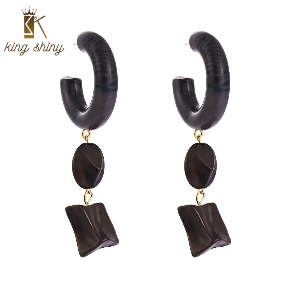 

2020 Za New Design Long Hanging Acrylic Statement Earrings for Woman Brincos Dangle Drop Earrings Female Pendant Dangle Earrings