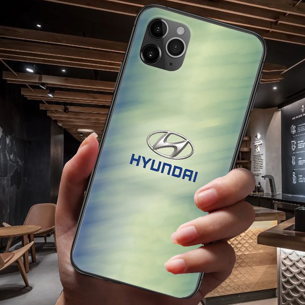 

Korean cars Hyundai Phone Case For Iphone 4 4s 5 5S SE 5C 6 6S 7 8 Plus X XS XR 11 12 Mini Pro Max 2020 black Cell