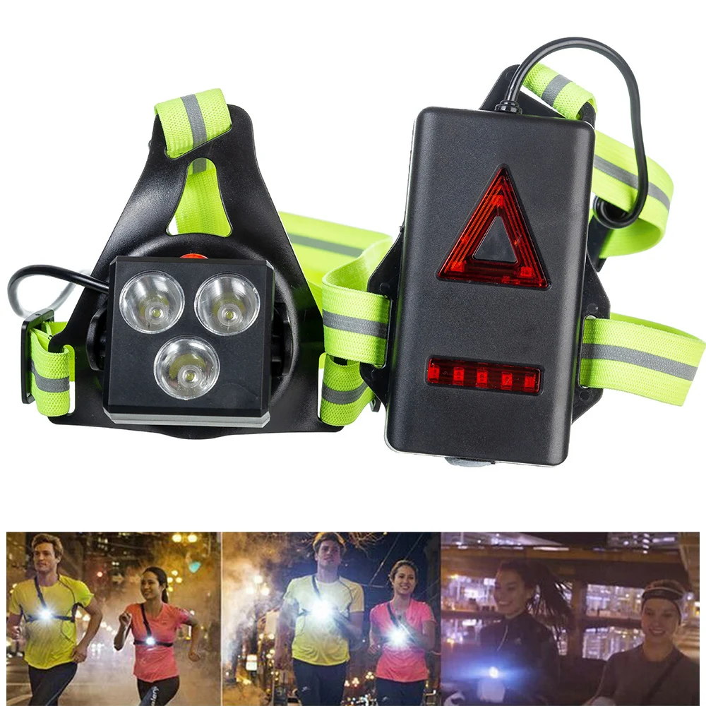 

Outdoor Night Running Jogging Chest LED Lamp Waterproof USB Rechargeable Night Walking Sport Flashlight Safety Warning Light