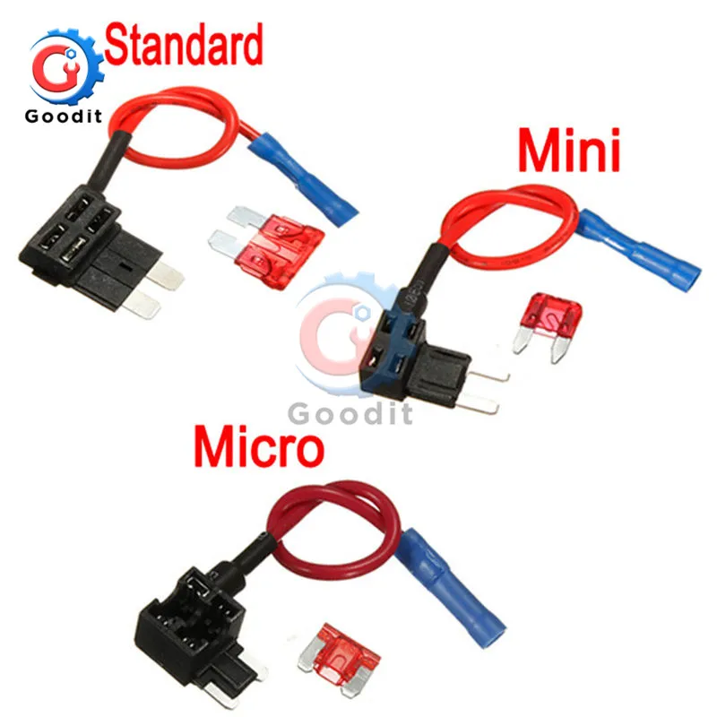 Держатель предохранителя 12 В переходник с дополнительным контуром микро мини