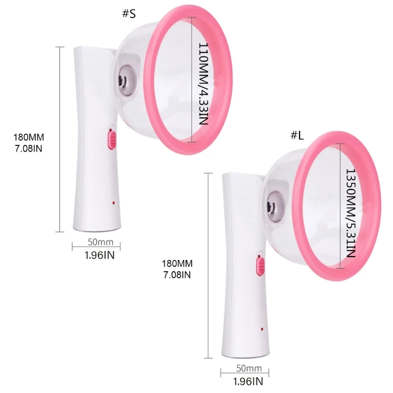 

X7JA Professional Electric Breast Enlargement Enhancer Pump Vacuum Suction Chest Massage USB Rechargeable Machine 2 Sizes