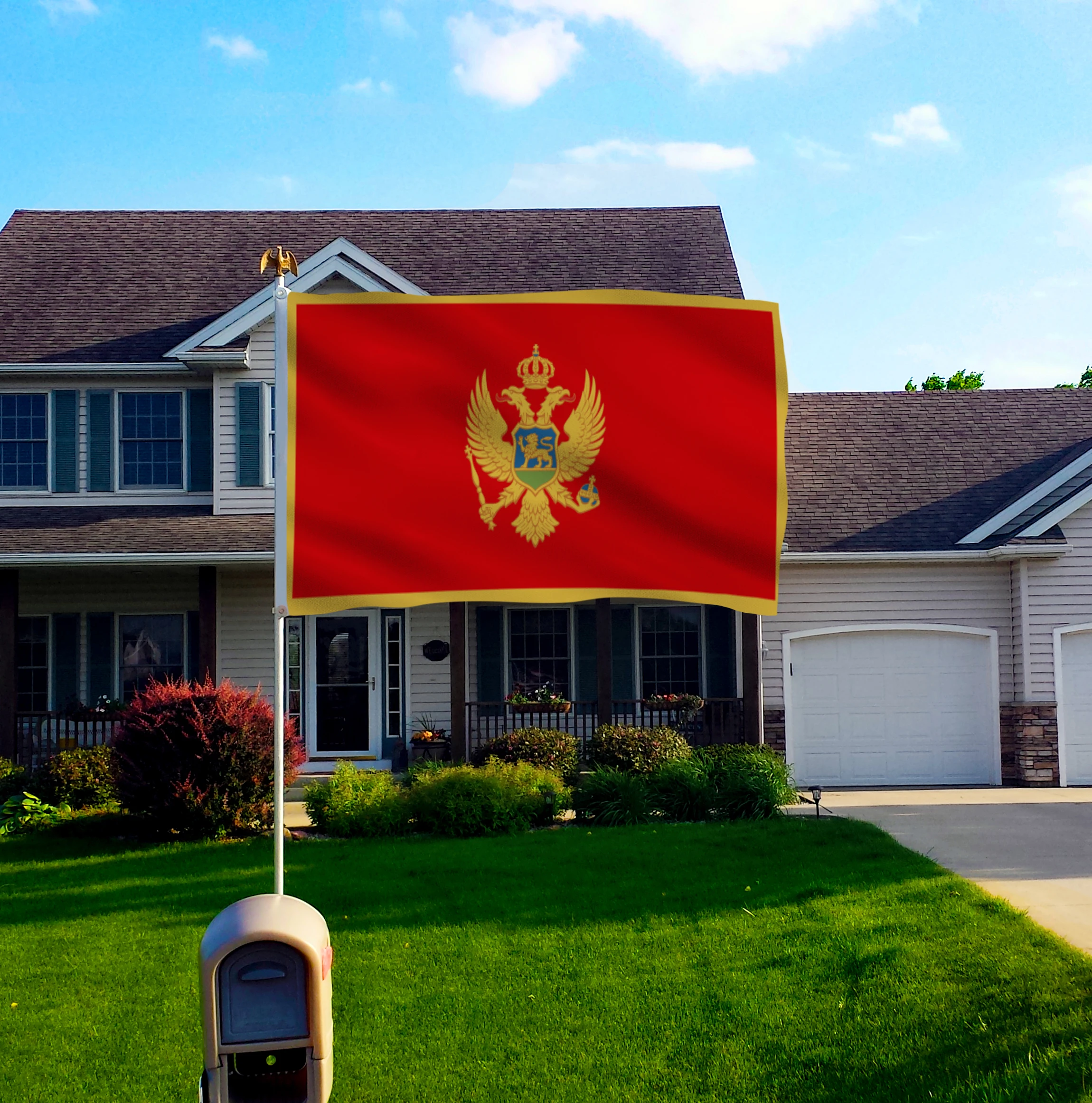 Флаг Montenegro (ME) полиэстер флаг 5*3 фута 150*90 см все цвета логотипы|Флаги баннеры и