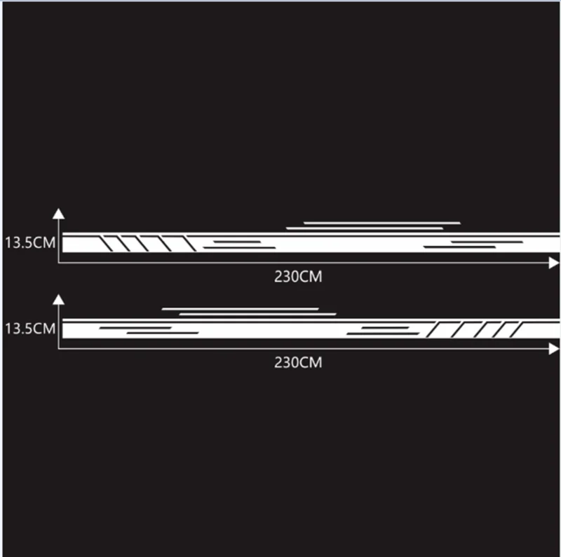 

2 Pcs Car Side Door Stripes Sticker Racing Decal For Racing Off-road SUV Pickup