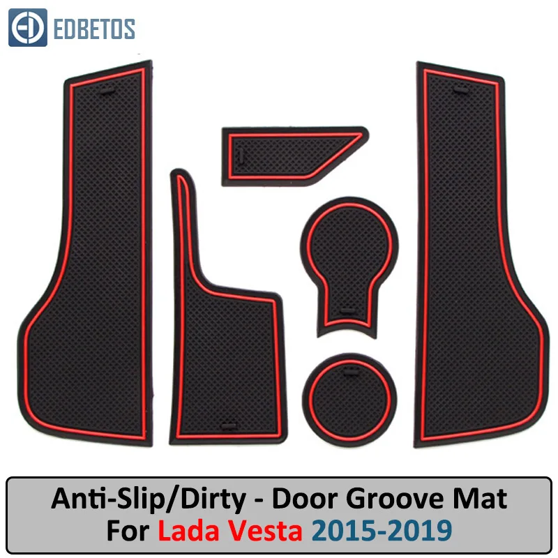 Коврик для двери Лада Веста 2015 2016 2017 2018 2019 Противоскользящий коврик ворот слот