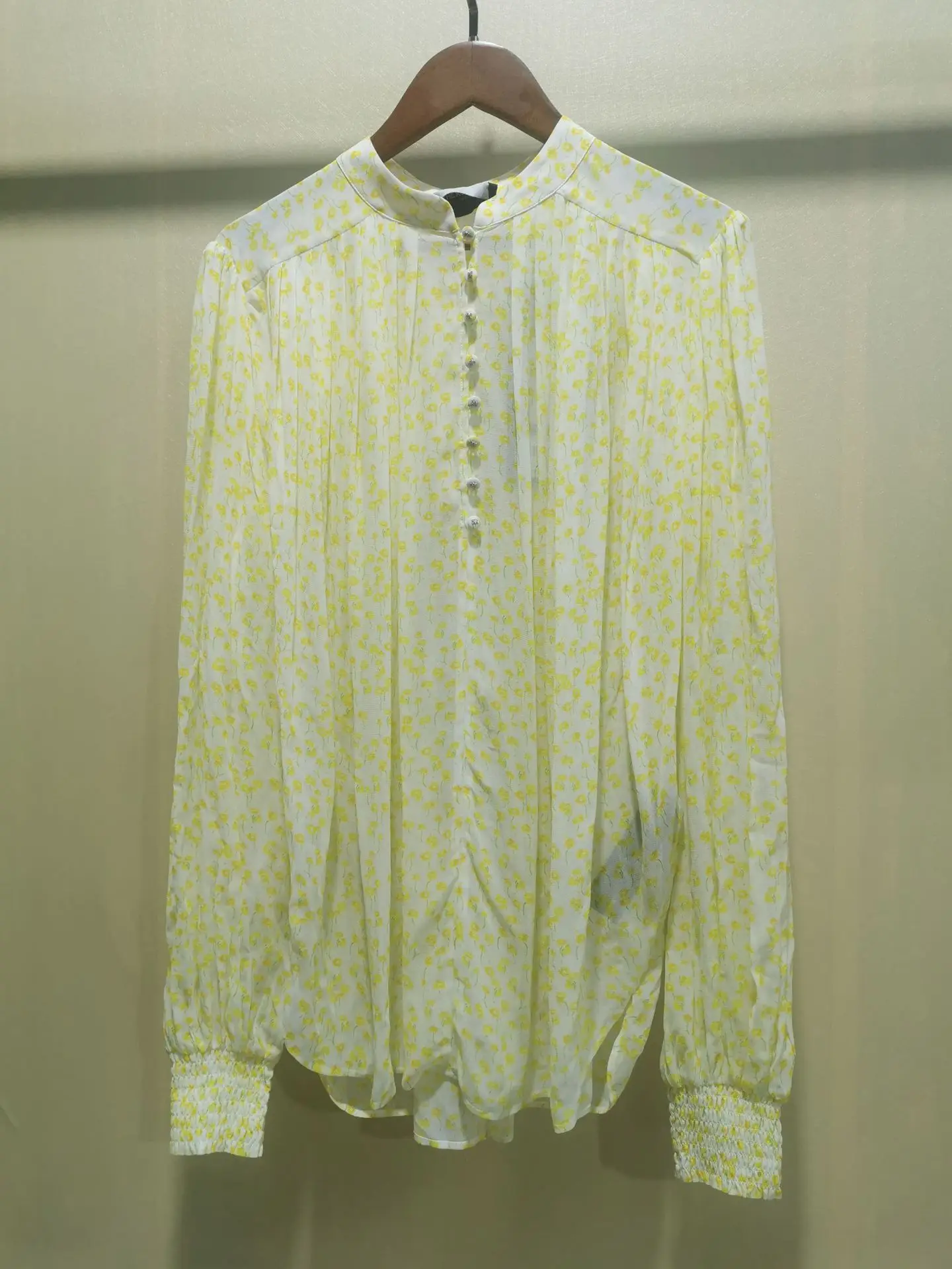 

2021 Весенняя женская рубашка с длинным рукавом с цветочным принтом, с круглым вырезом, свободная Повседневная Блузка