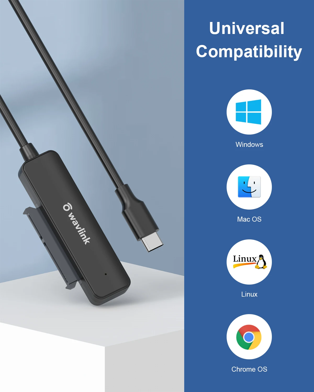 Wavlink USB C SATA 3 кабель Sata к 0 адаптер до 5 Гбит/с Поддержка 2 дюйма внешний SSD HDD жесткий