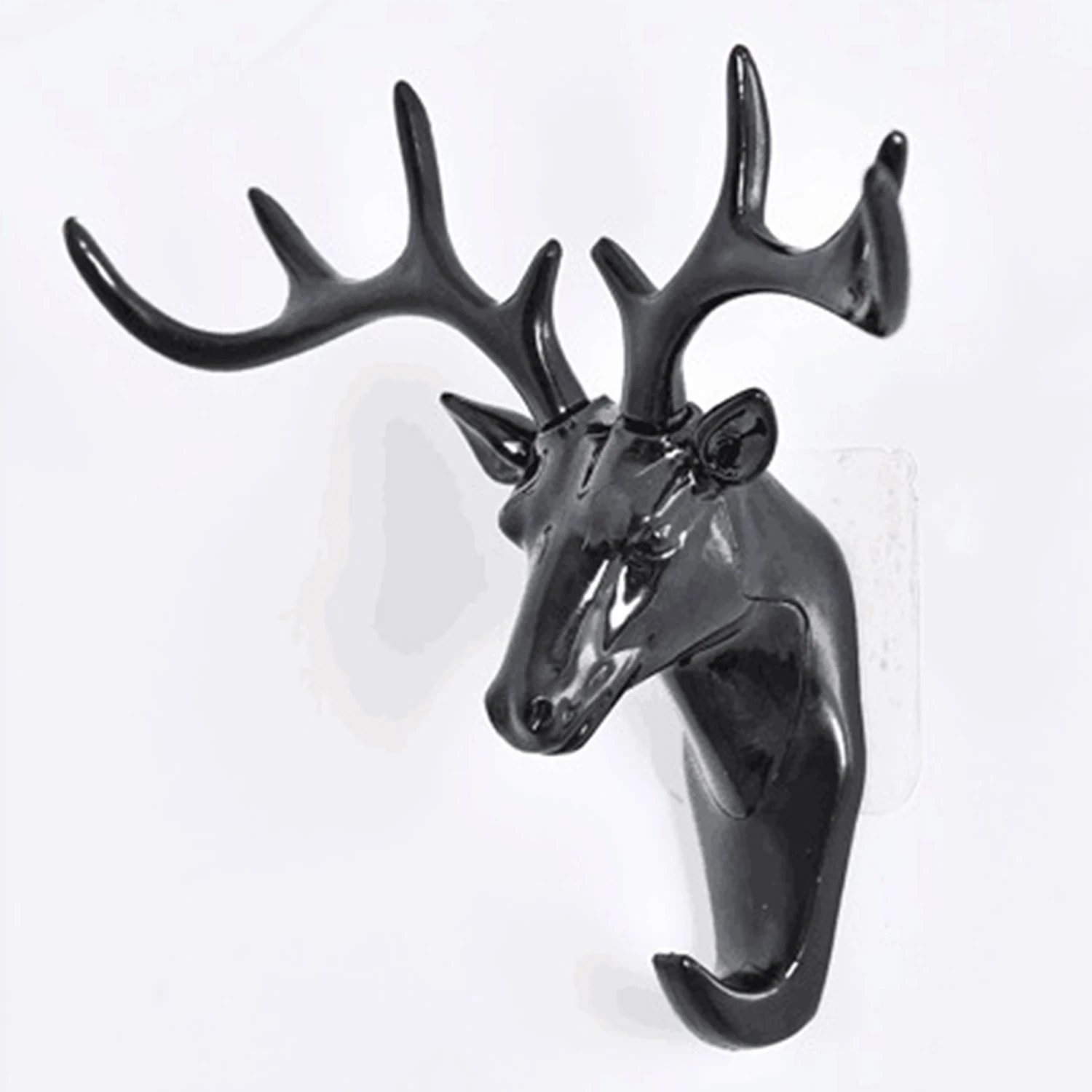 Крючок с головой оленя лося прочная прозрачная настенная вешалка на присоске
