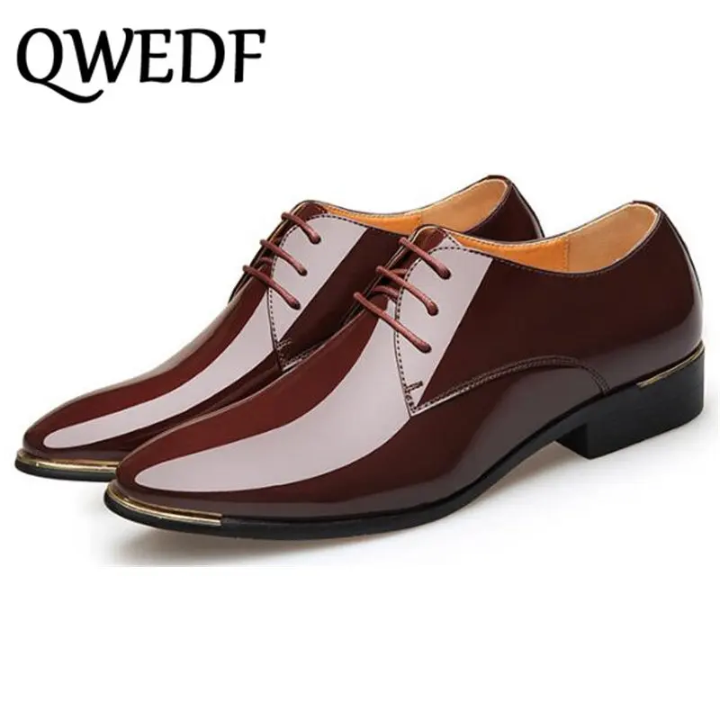 Новинка 2018 кожаная мужская обувь QWEDF стиль джентльмена Мужская для офиса