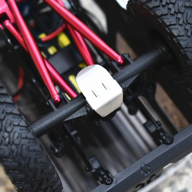 Нержавеющая сталь шасси бронированная ось защитная пластина для 1/24 RC Гусеничный