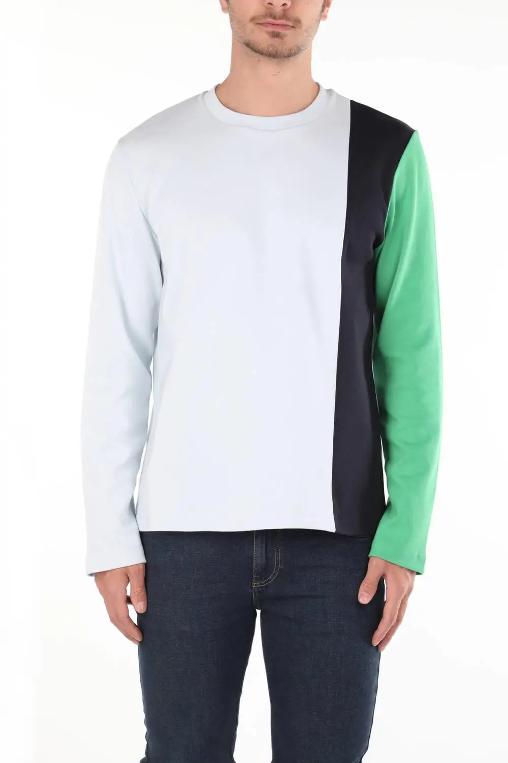 

Markapia Green Long Sleeve Mens Crew Neck T-shirt