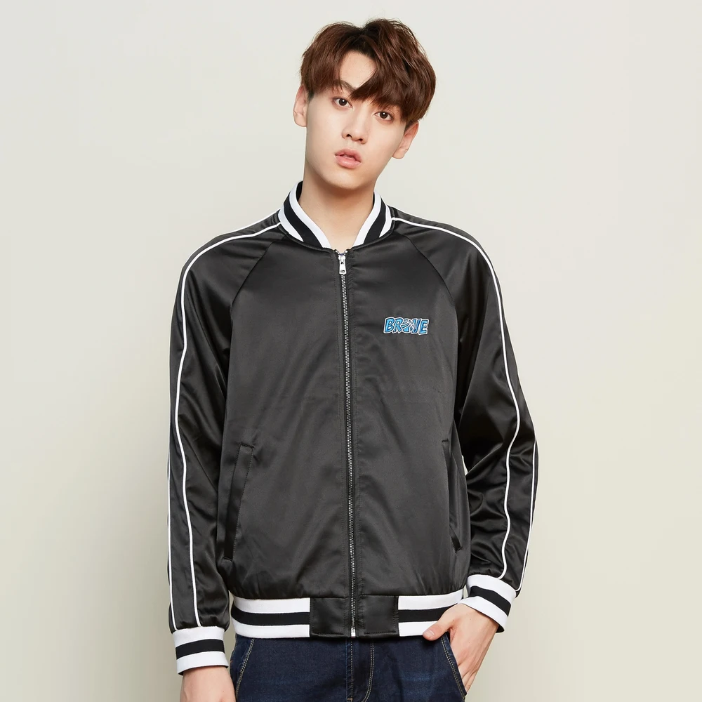 Metersbonwe мужские повседневные куртки с атласной вышивкой Изысканная модная куртка