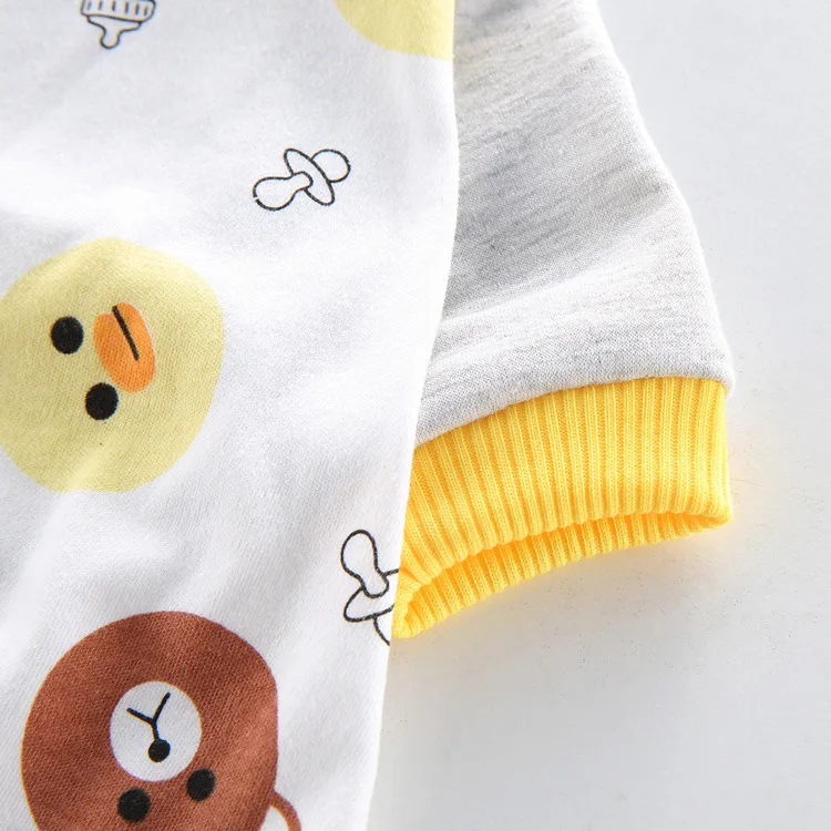 Пижама в полоску для собак комбинезон ног маленьких и средних одежда сна щенков