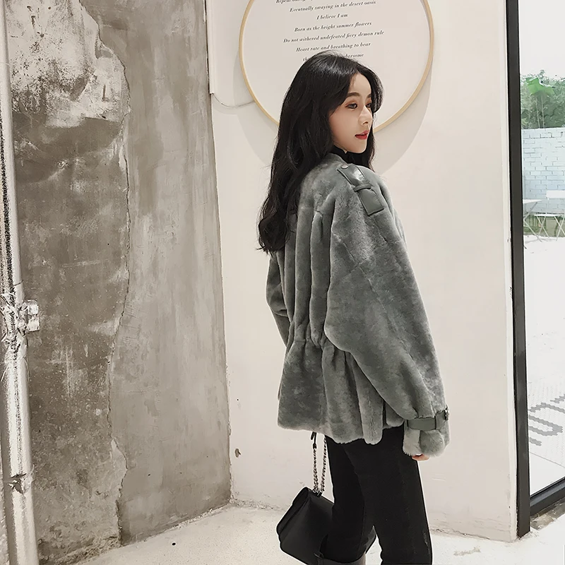 Женское пальто из натурального меха 100% шерсть женская одежда 2020 парка зимнее