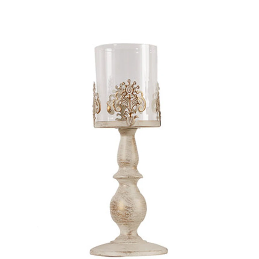 European Iron Candle Holder Metal Glass Retro Romantic Valentines Day Decor Centerpieces Centros De Mesa Nordic Home 60K42 | Дом и сад