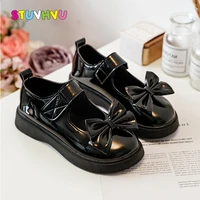 patent leather children shoes girls student school shoes soft soled spring and autumn 2021 new kids casual shoe flats black pink