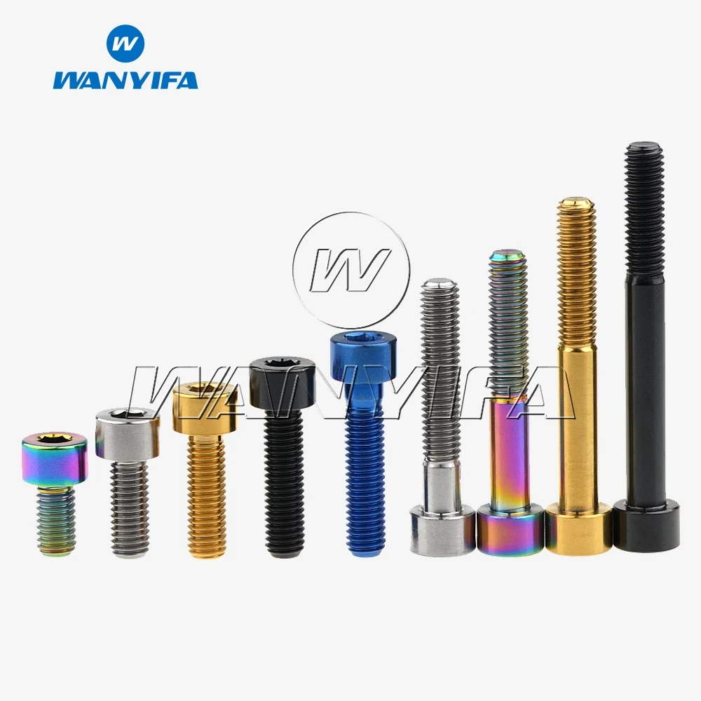 Титановые болты Wanyifa M8 x 15 20 25 30 35 40 45 50 60 70 мм с шестигранной головкой для