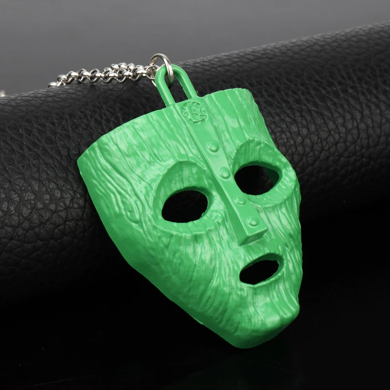 

Hip Hop The Mask Pendant Necklace Men's Movie Jewelry Fans Gift Alloy Charms Pendant Link Chain Choker Necklace Collier