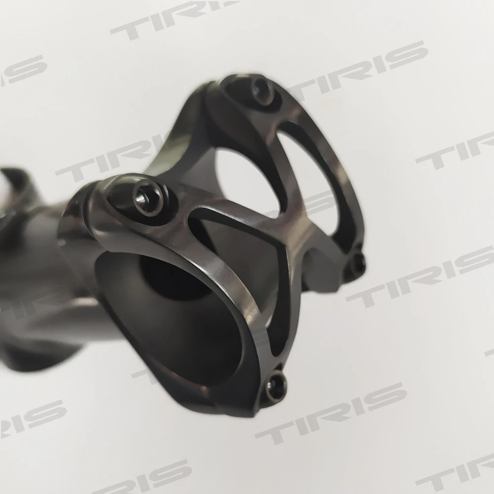 TIRIS-vástago de titanio para bicicleta, 50mm-120mm, 28,6/25,4*25,4/31,8mm, 5 °-45 °, Estilo negro personalizado