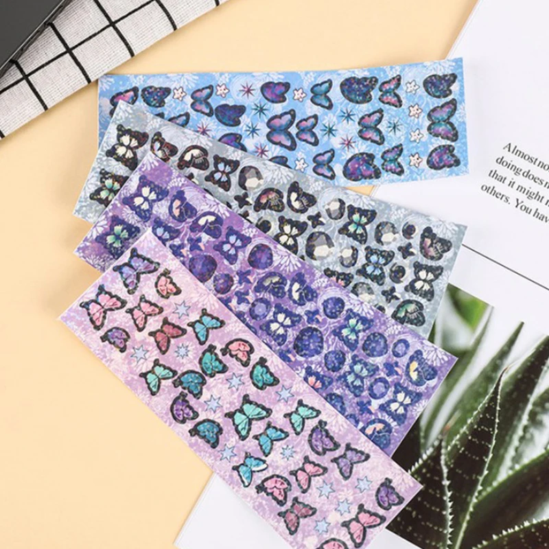 

1sheet Butterfly Stickers Scrapbooking Hand Account Kawaii Stationery Sticker