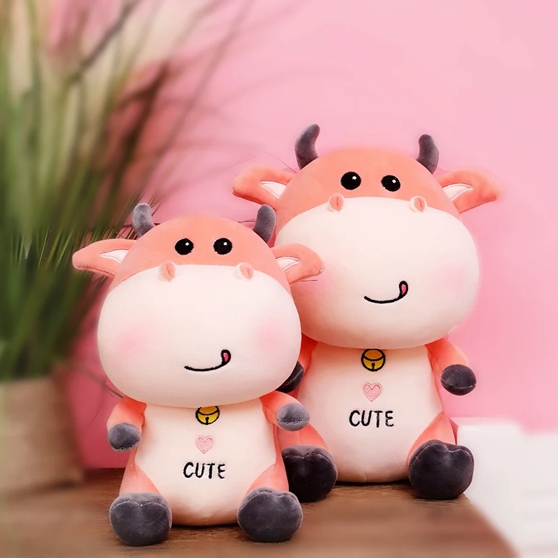 

2/30cm Lovely Cattle Plush Toy Kawaii Pet Cow Doll Stuffed Plush Pillow Child Toy Birthday Christmas Gift Pillow