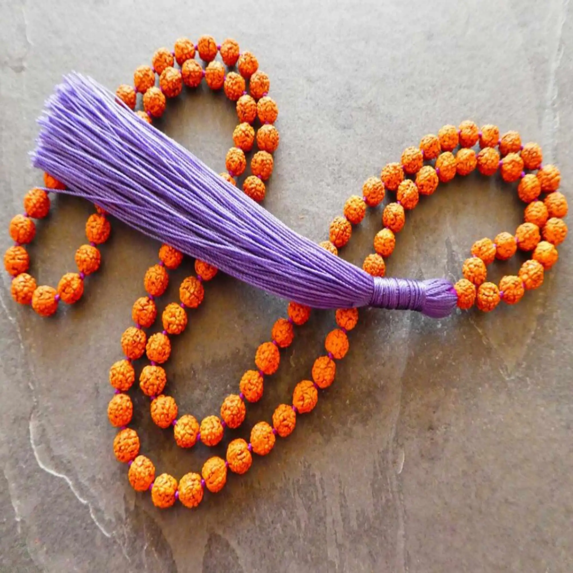 

6mm Fashion Natural Rudraksha violet Blue tassels Bracelet gift Colorful Wristband Bless Seven Chakras Pray Diy National Style