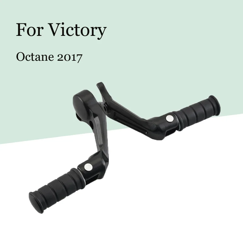 

For Victory Octane 2017 New A Pair Iron Rear Black Passenger Pegs footpegs Mount Bracket Motorcycle Accessories