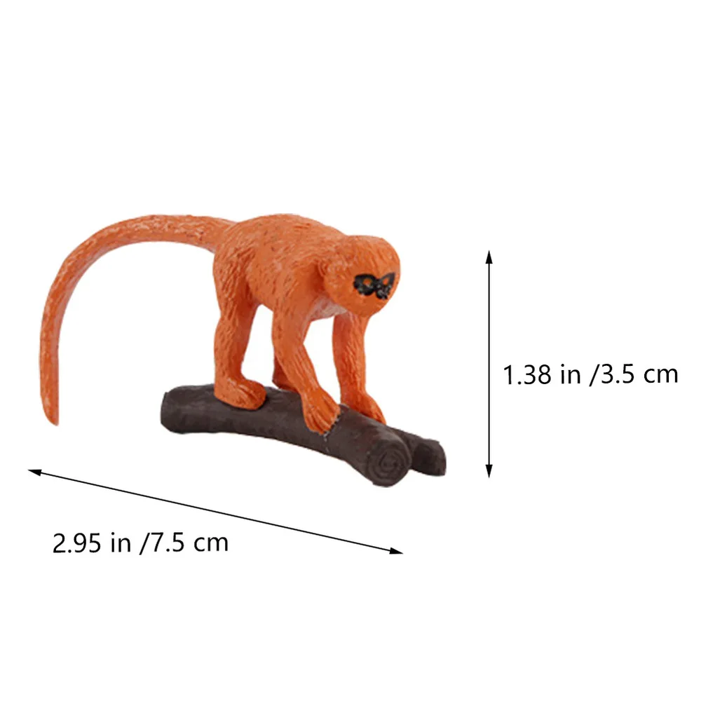 

6PCS Imitated Monkey Model Long-tailed Monkey Golden Monkey Model Plaything