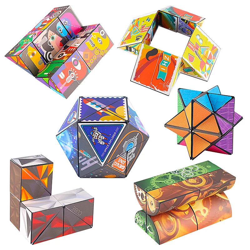 Infinity Flip Magic Cube  Toys Antistress Children Adult Decompression Toys Relieve Stress Fingertip Puzzles Cube Toy Gift