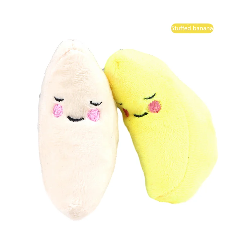 

1pc Sounding Puppy Dog Chew Toy Fruit Vegetable Chicken Drum Bone Squeak Toy for Cat Pets Plush Red Pepper Eggplant Radish