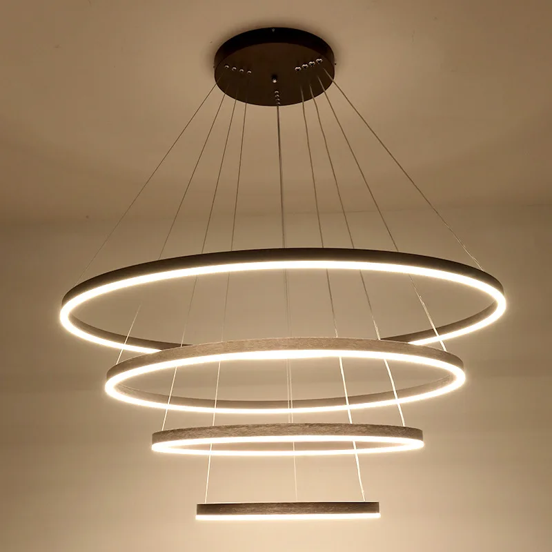 Современный элегантный матовый коричневый алюминиевый и акриловый круглый