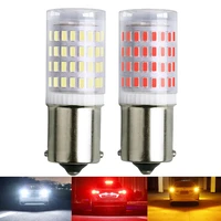 2pcs signal lamp p21w led ba15s 1156 bay15d p215w 1157 bulb 3014 80smd 1500lm turn brake backup light 12v white red amber 6000k
