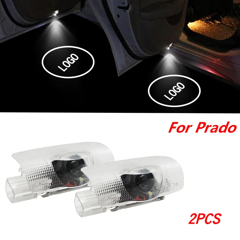 2 шт. led дверь логотип светильник для Toyota Prado 2010 2019 лазерный проектор Ghost Shadow