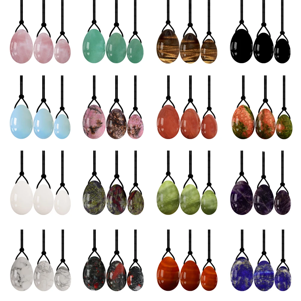 

16 Types Yoni Egg Natural Jade Eggs Kegel Exercise Women Pelvic Floor Muscle Training Tightening Vaginal Massage Crystal Ball