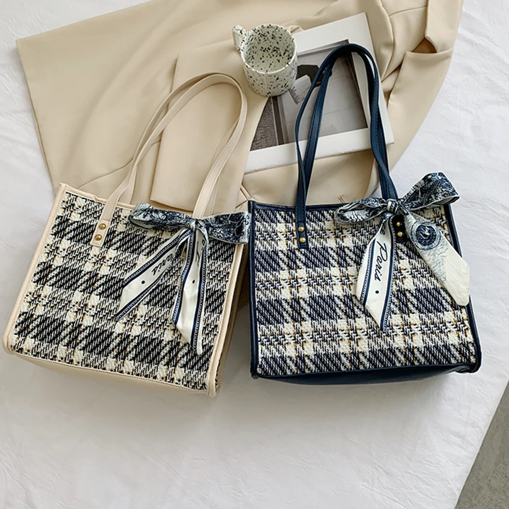 

Модные женские квадратные сумки, зимняя Осенняя шерстяная тканевая сумка для покупок через плечо, повседневные дизайнерские маленькие сум...