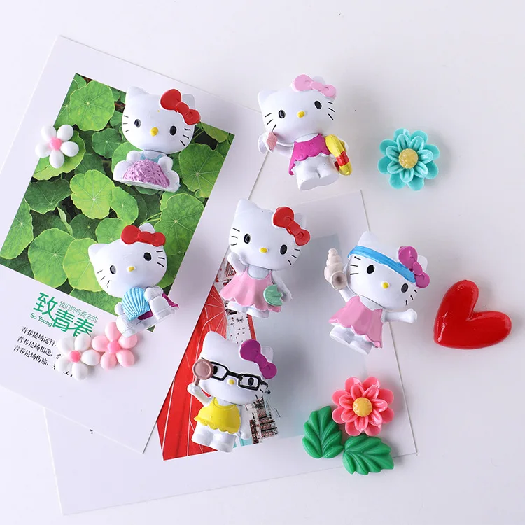 Магниты на холодильник анимация Мультяшные очки музыка Кот 3D кукла милые