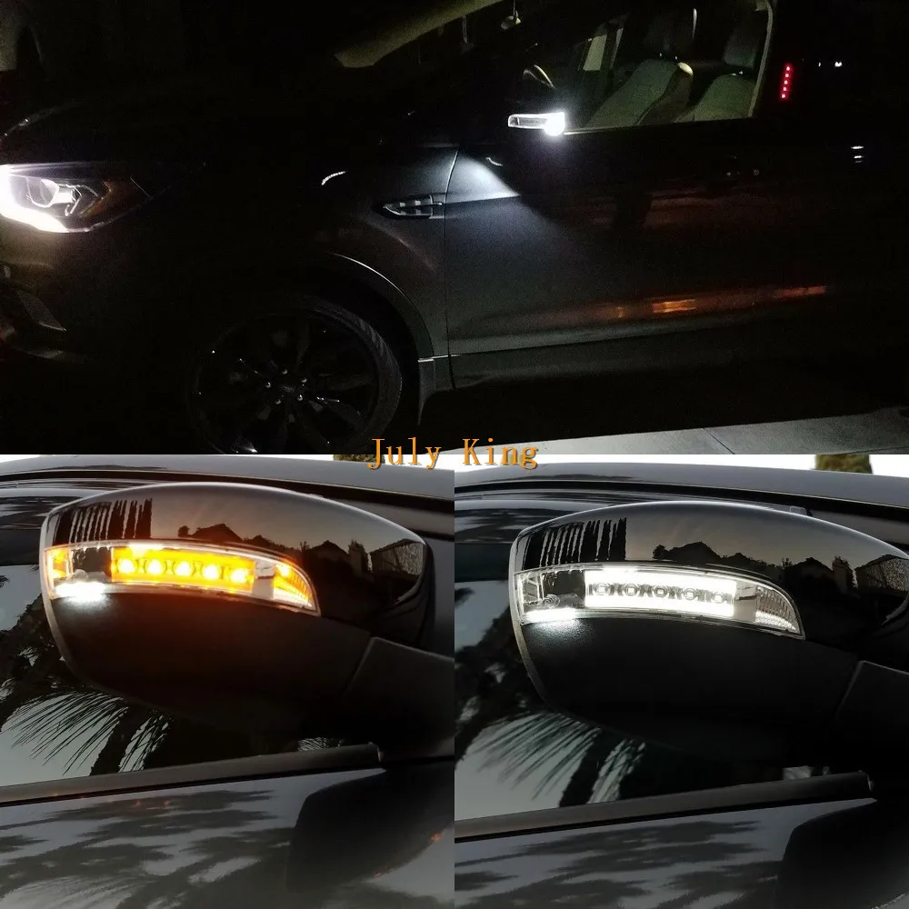 Июля King светодиодный зеркала заднего вида Белый DRL + желтый указатель поворота